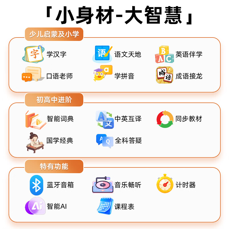 申翼AI时间宝机器人智能闹钟早教机学习机自律同步教材小学初中男孩女孩节日圣诞元旦生日礼物 AI时间宝