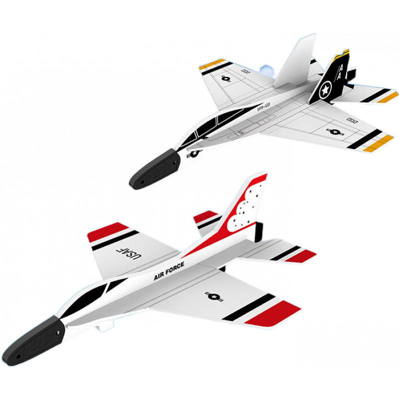 玩物百科兒童彈射飛機發(fā)射槍泡沫手拋發(fā)射飛機玩具戶外塑料會飛