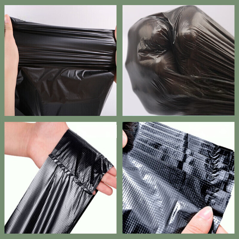 鹰大背心式垃圾袋加大加厚黑色商用物业厨房环卫家用手提式保洁塑料袋 100只 手提式（32*52cm）加厚型