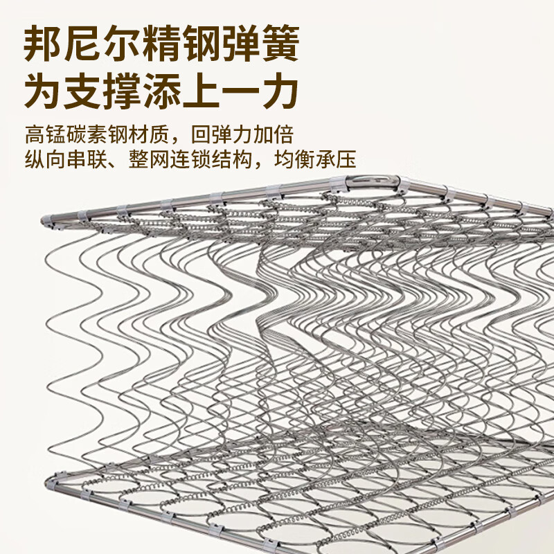 希沐愢希尔顿席梦思天然乳胶椰棕整网弹簧独立弹簧五星级酒店双面加厚 【标准房舒适款】20cm加固边撑独袋弹簧 2.0x2.2米