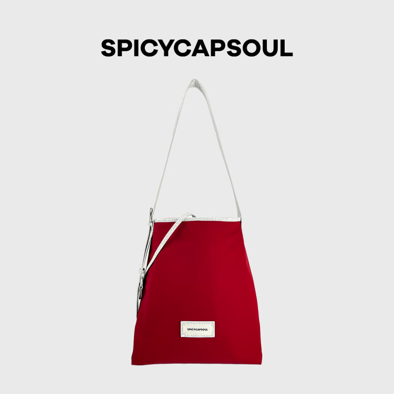 SPICYCAPSOUL【烟囱玫瑰】池金物单肩包无溶剂环保防水面料水桶包斜挎包 【烟囱玫瑰】
