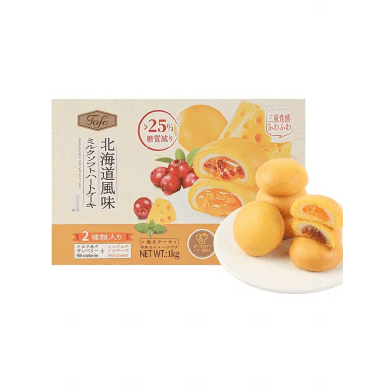 食怀Taafe北海道风味牛乳软心蛋糕流心酱夹心饼干252G中秋礼盒 1000g