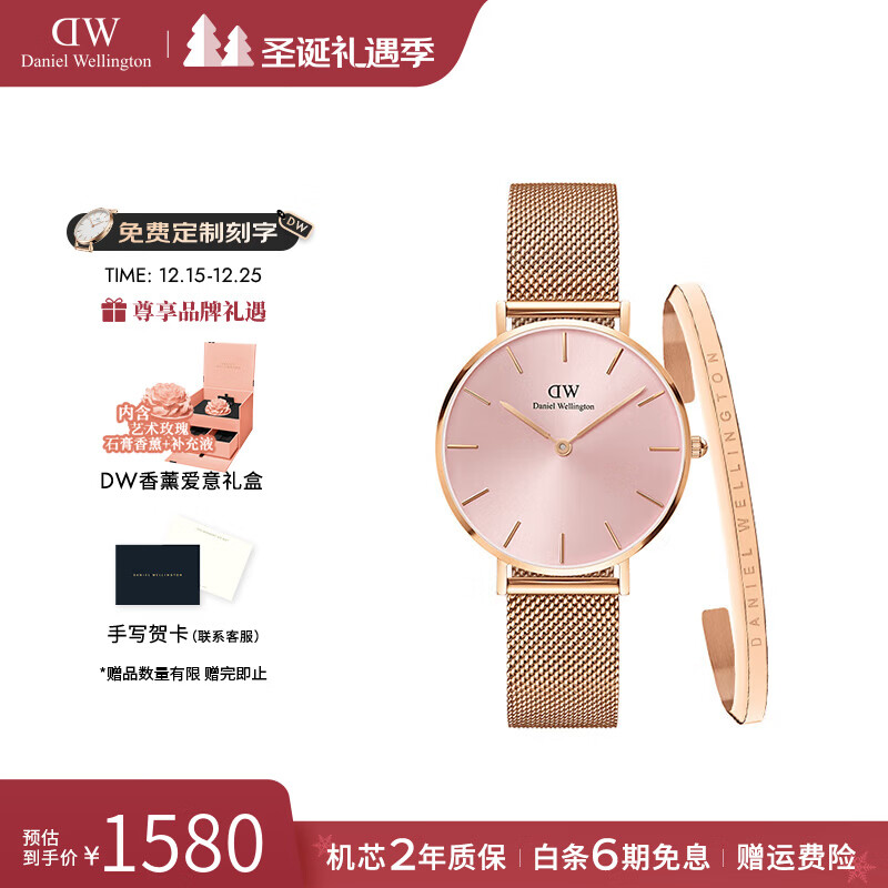 丹尼尔惠灵顿（DanielWellington）dw手表女 简约时尚欧美腕表石英女士手表 生日礼物送女友 DW00100