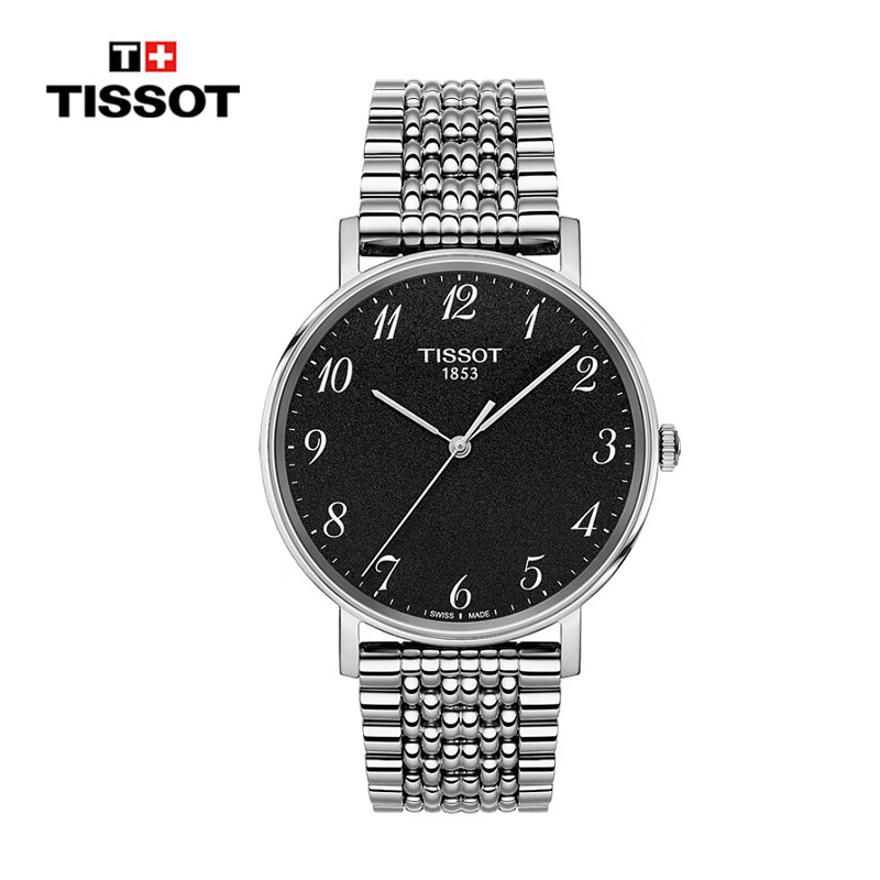 天梭（TISSOT）瑞士手表魅时系列钢带石英男士手表七夕送男友T109.410.11.072.00