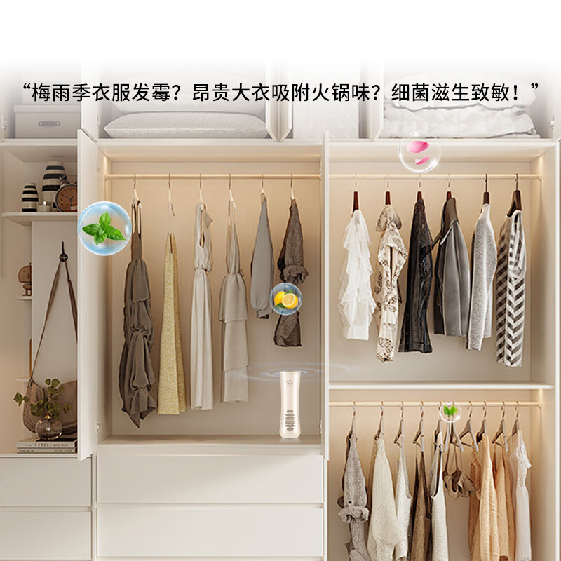 S神光科技桌面小型便携式等离子空气净化杀菌消毒器机防止流感交叉感染去清除异臭味二手烟味过敏原 鎏金灰：轻奢舱内美学，百万级呼吸SPA