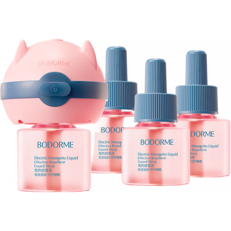 貝德美嬰兒電蚊香液無味嬰幼兒童適用定時蚊香液寶寶驅(qū)蚊液 1器4液