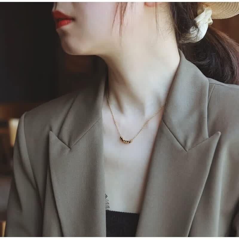 LIIA2026新款情人节黄金色小方块碎金子18k金手链女款送女友送妈妈 小方糖八方来财项链