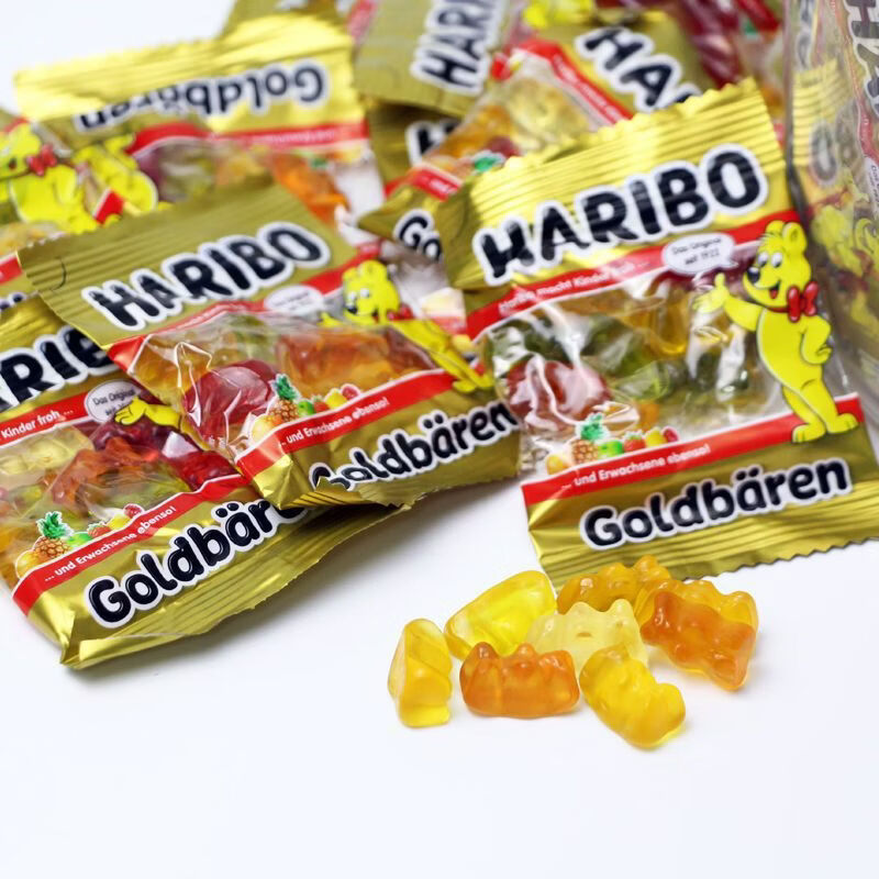哈瑞寶（Haribo）新品德國進(jìn)口小熊軟糖混合果汁QQ糖兒童零食金熊糖果喜糖 水果味 散裝30包