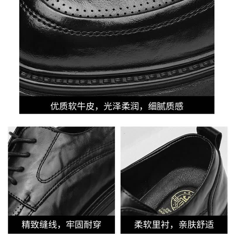 百丽踏系列品牌断码清仓真皮皮鞋男士2026春季新款英伦风商务正装男鞋 G7710棕色-四季款 40