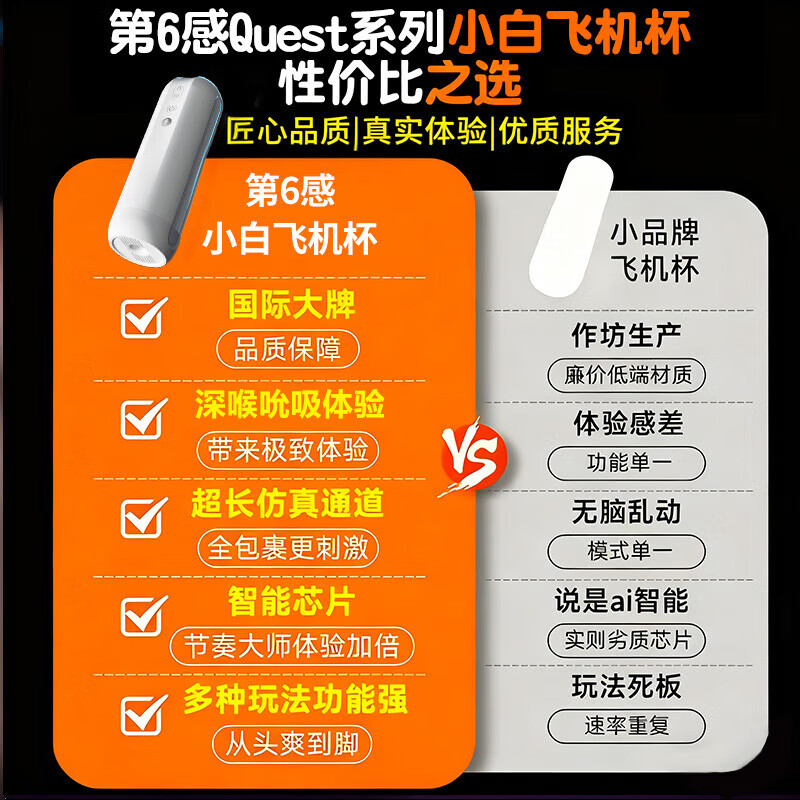第六感全自动飞机杯妚电动加热吮吸吞吐男性自慰器成人玩具发泄情趣用品 全自动吮吸丨智能含吸丨强震加热丨一键爆发丨小白杯