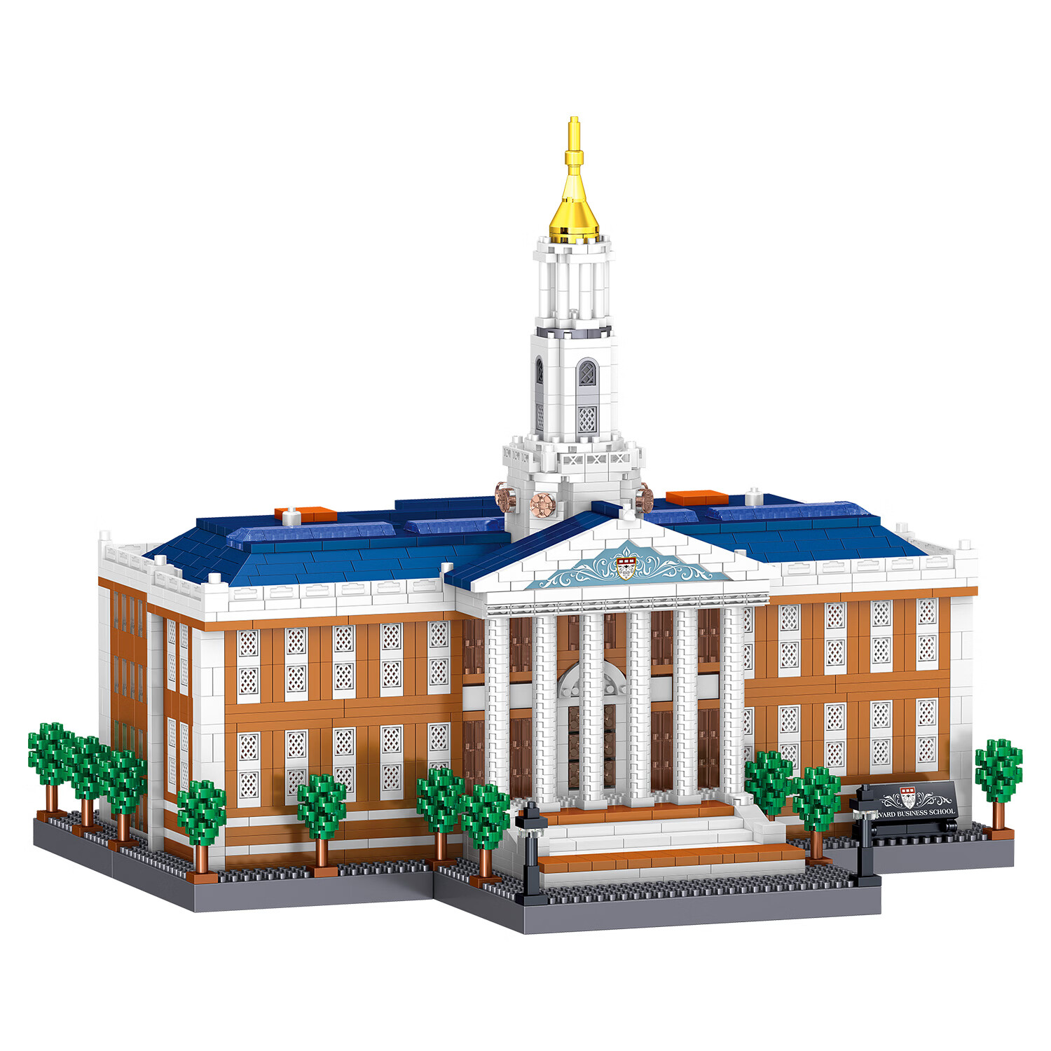 哲高积木拼装哈佛大学商学院建筑模型微颗粒高难度儿童玩具男女生礼物 哈佛大学商学院-3047颗粒-LZ8331