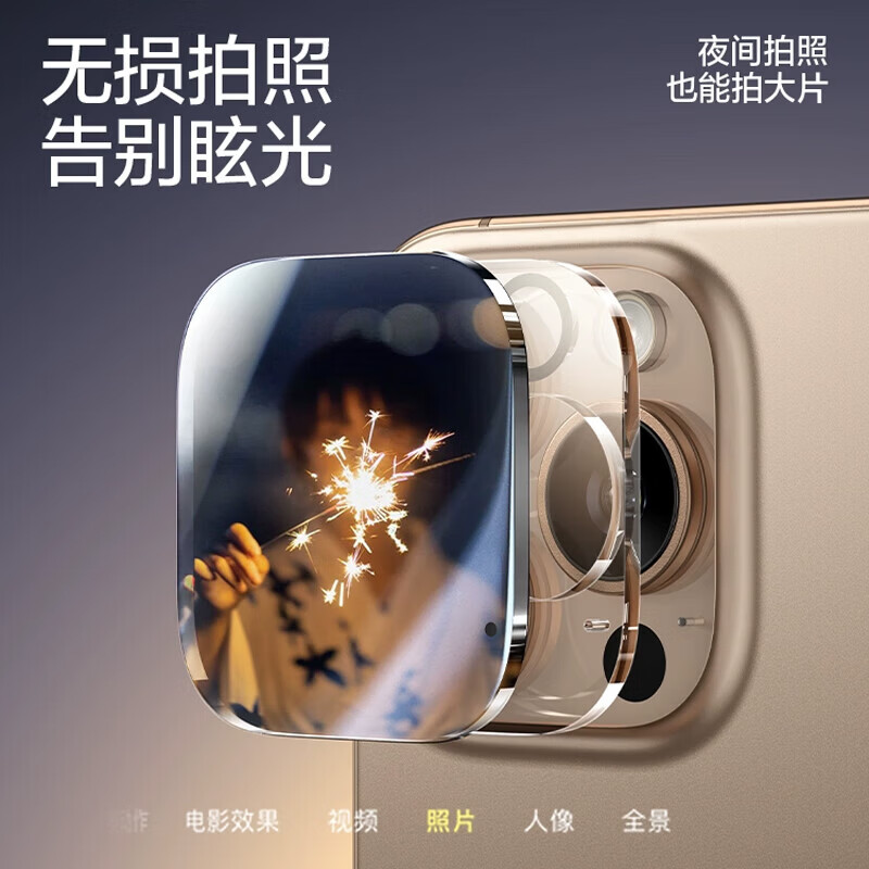 【卡通一体镜头膜】适用iPhone17promax镜头膜叮当猫苹果16pro摄像头保护膜i相机AR增透可爱钢化膜 【PP帕恰狗】 苹果15ProMax
