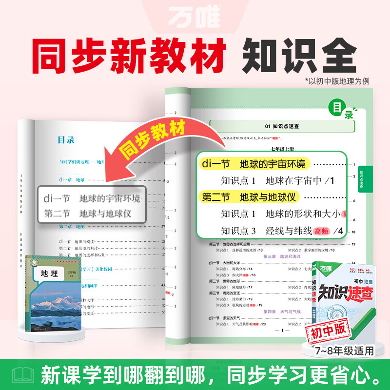 2026万唯中考知识速查初中小四门知识点快速定位速查必背清单人教版初一初二初三道法历史生物地理基础知识考点速记手册万维旗舰店 【道法+历史】2本套装 中考版