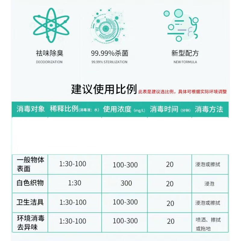健百氏(KENALS)84消毒液水防护500g衣物漂白杀菌洁厕马桶去污宾馆学校医院 10瓶家庭装