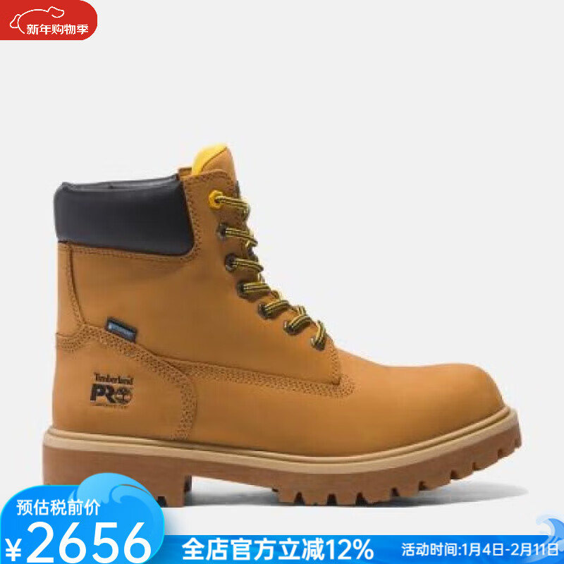 添柏岚（Timberland）PRO男鞋户外休闲鞋踢不烂大黄靴高帮防水防滑耐磨秋冬TB0A5PA2231 Wheat 4.5 =36.5国内37.5