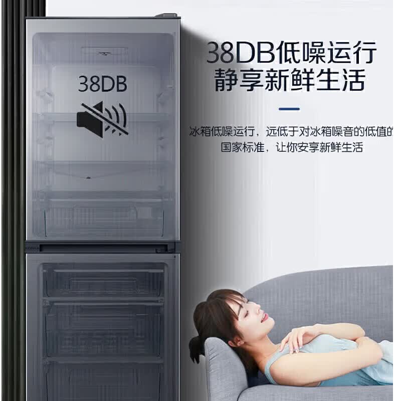 Hueri冰箱一级能效双变频家用小冰箱两门风冷无霜双开门小型大容量电冰箱以旧换新补贴宿舍出租房 【全网热销】净味[138×58]58L