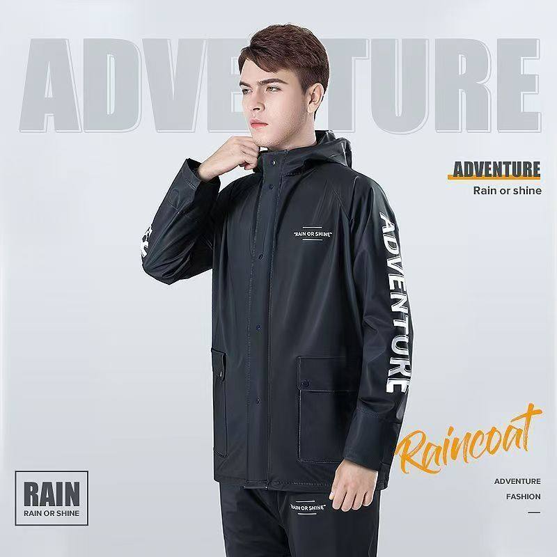 天堂雨衣雨褲套裝男款騎手機(jī)車(chē)自行車(chē)兩件式騎行外送專用防雨服防水 顏色 黑升級(jí)加厚款防暴雨 尺寸  M 0件