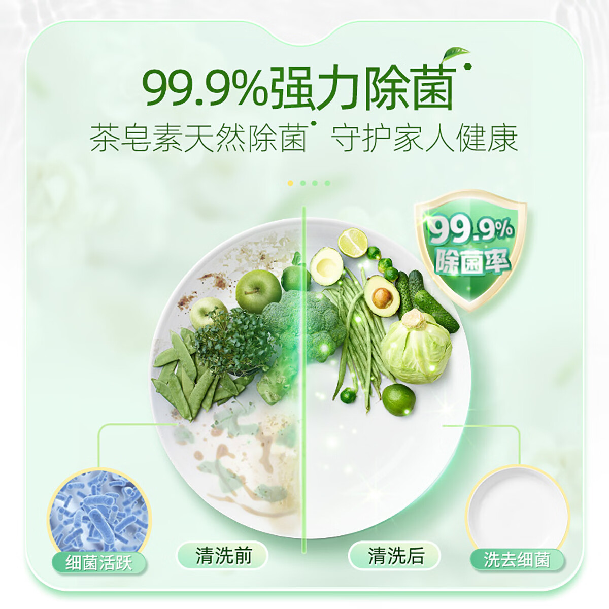 立白APG白桃莓果茶籽薄荷清新柠檬青柠洗洁精按压式无残留 【爆款推荐】茶籽精1.45kg*2瓶