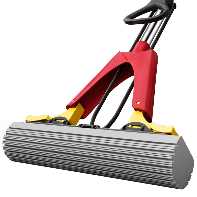 美丽雅胶棉拖把28cm家用一拖净免手洗吸水海绵墩布拖地神器洗脱刮拖一体