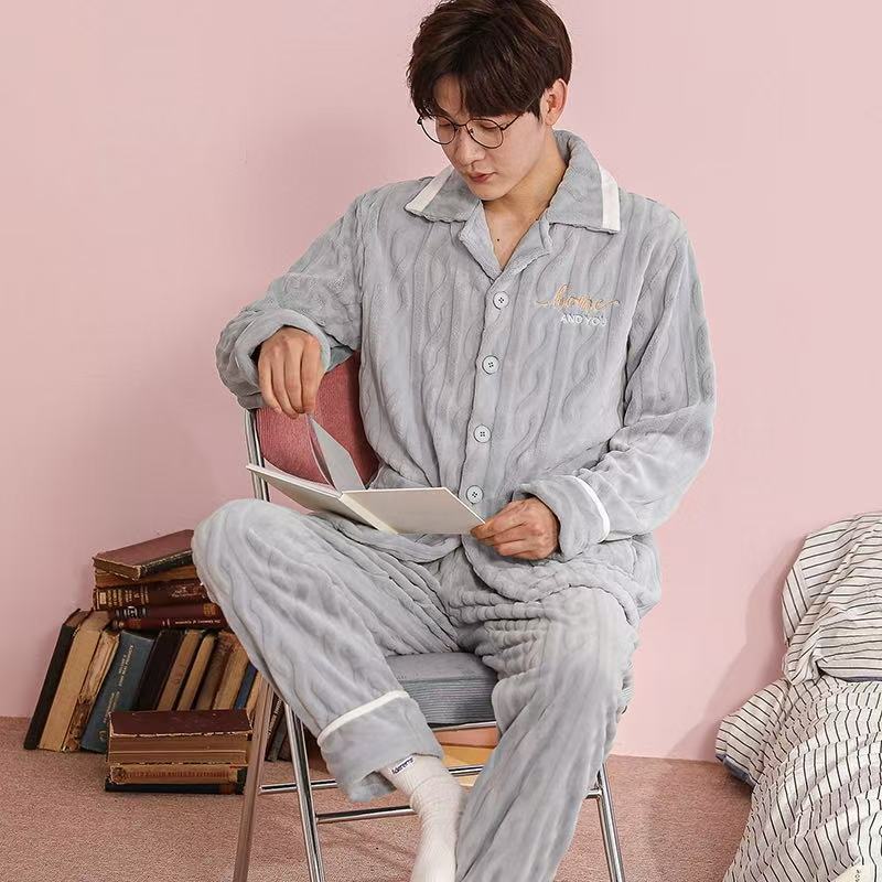 芬腾可安（FENTENGCARE）【L】情侣睡衣秋冬款珊瑚绒冬季女法兰绒加绒加厚风家居服 836 2XL【码数建议咨询客服】