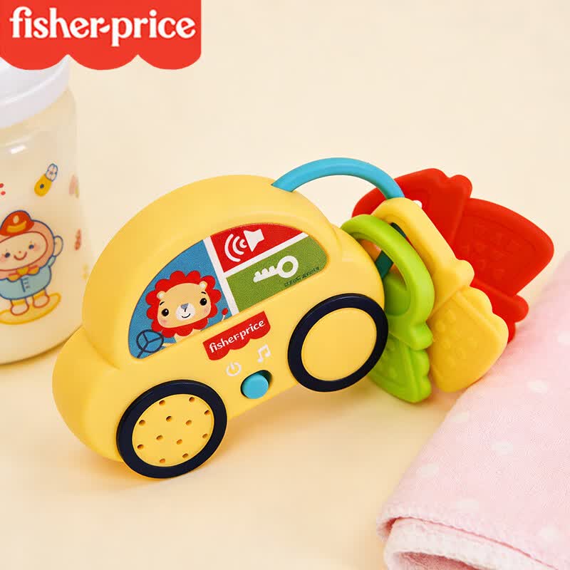 费雪（Fisher-Price）儿童音乐手机宝宝早教益智仿真模型玩具哄睡音乐汽车牙胶 汽车款