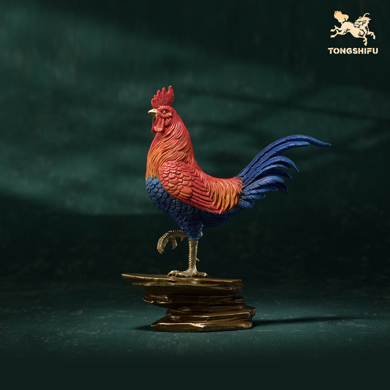 铜师傅 《大吉大利》办公室客厅桌面铜鸡摆件 家居装饰摆件伴手礼物