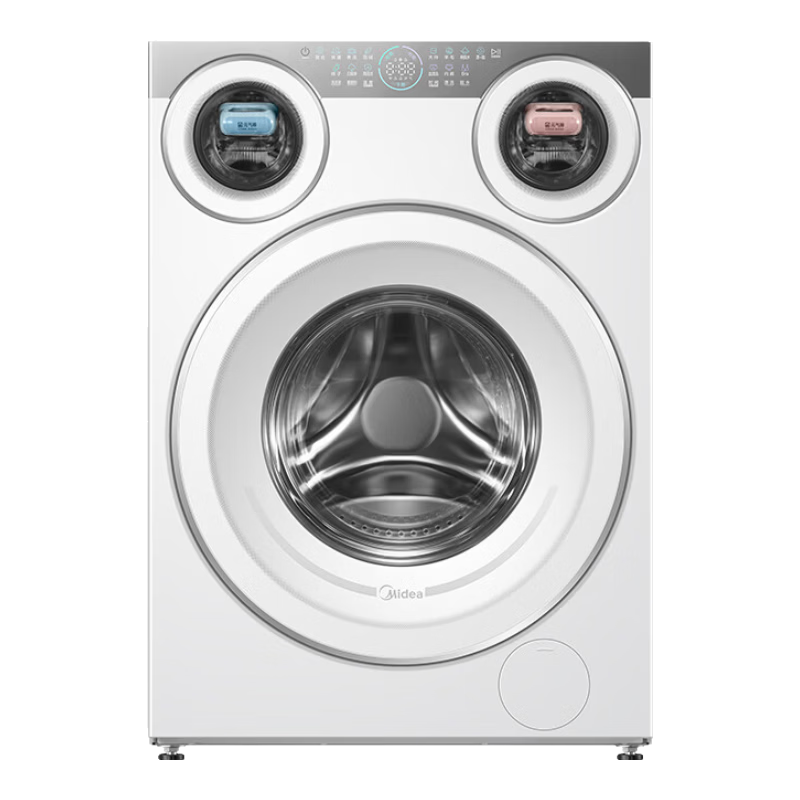 美的（Midea）可爱多滚筒全自动洗衣机分区洗三筒一体机 11kg多筒母婴儿洗智能投放变频 除菌除螨羊毛绿标三桶 MG11GGEX 滚筒单洗