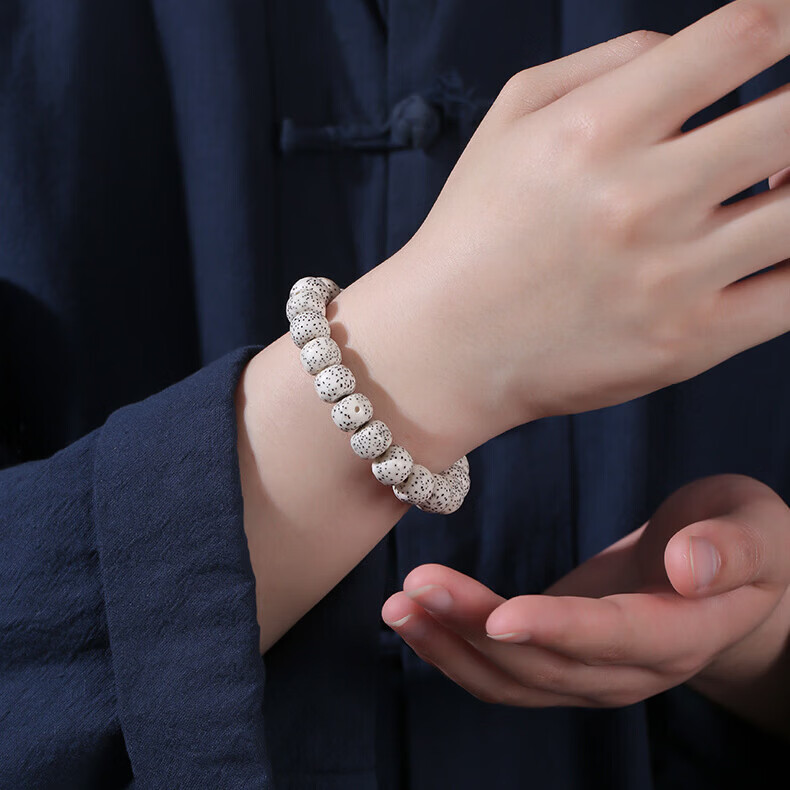 真海南星月菩提手串正品原生态月朗星稀顺白大留白高密度单圈文玩 鸡油黄星月8*9mm【红玛瑙】