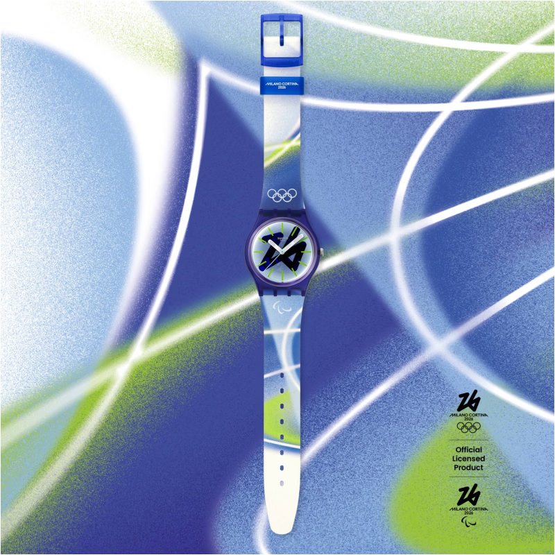 斯沃琪（Swatch）瑞士手表26年米兰冬奥会特别款手表男女石英腕表送礼女神节礼物 巅峰之战 SO28Z135