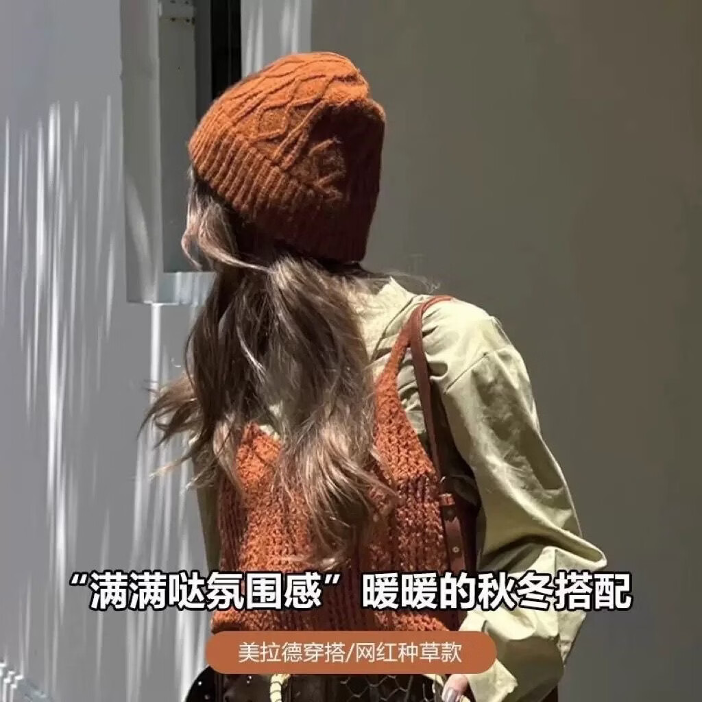 ѫ�����ּ���ë��ñ��Ů������ů������������ɫ�԰�����С����֯ñ����ñ ���Ǽ��ޡ�����ر���