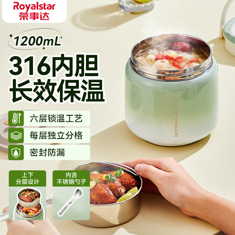 荣事达316长效保温提锅薄荷绿