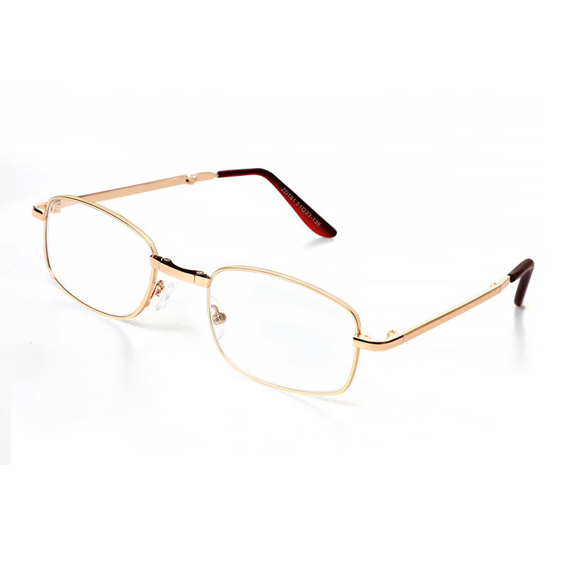 LZJV德国老花镜男款折叠眼镜高清防蓝光抗疲劳女士品牌老人 300度【远近两用】推荐66-70岁 【记忆钛】超清防蓝光