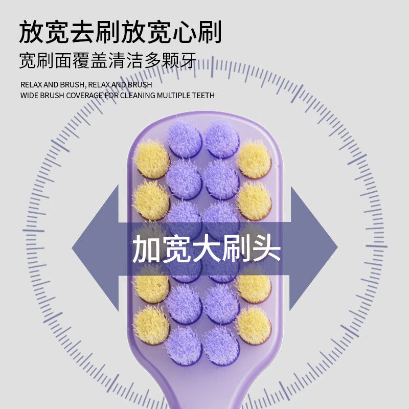 稀梵成人软毛牙刷家用家庭装男女士专用情侣学生护龈家用大人宽头牙刷 【2盒】软毛牙刷 10支