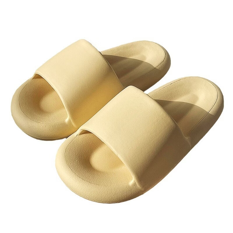 踩屎感厚底拖鞋女防滑夏季外穿酒店家居洗澡鞋软底浴室凉鞋男批发 绿色【纯色软底】 38-39