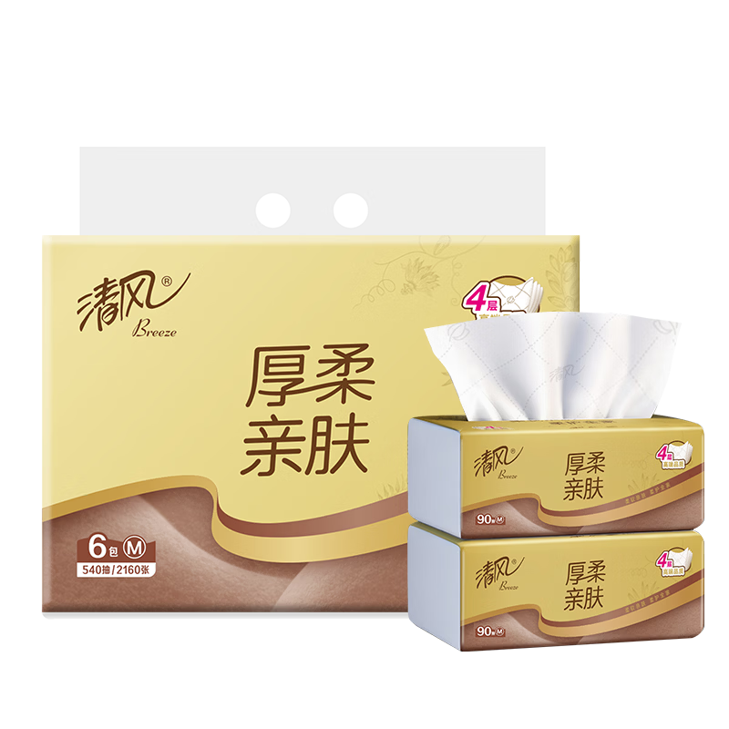 Breeze/��� ԭľ��װ90�� ��ֽ 4��M�� 6�� 9.9Ԫ