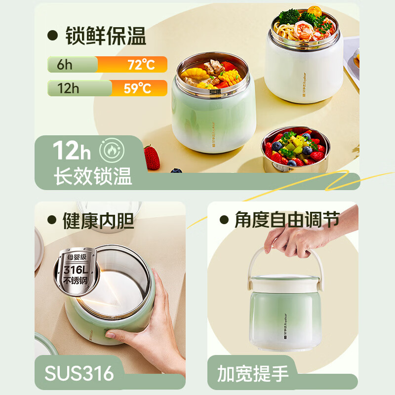 荣事达316长效保温提锅薄荷绿