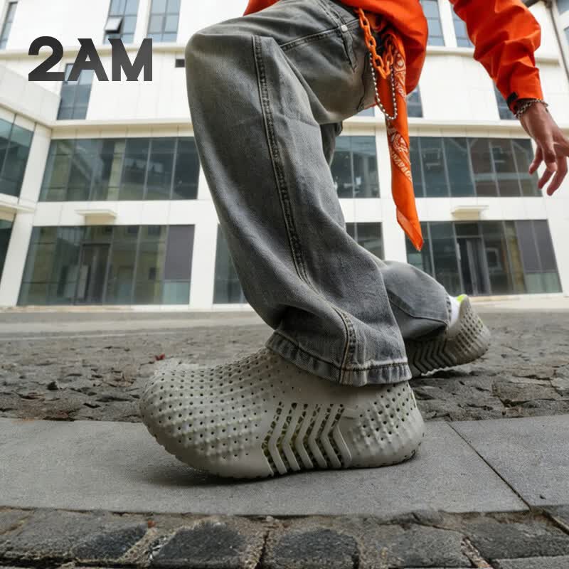 2AM·Speed休闲鞋4D一体成型透气舒适缓震3D打印网面鞋男夏季款 灰绿色 41