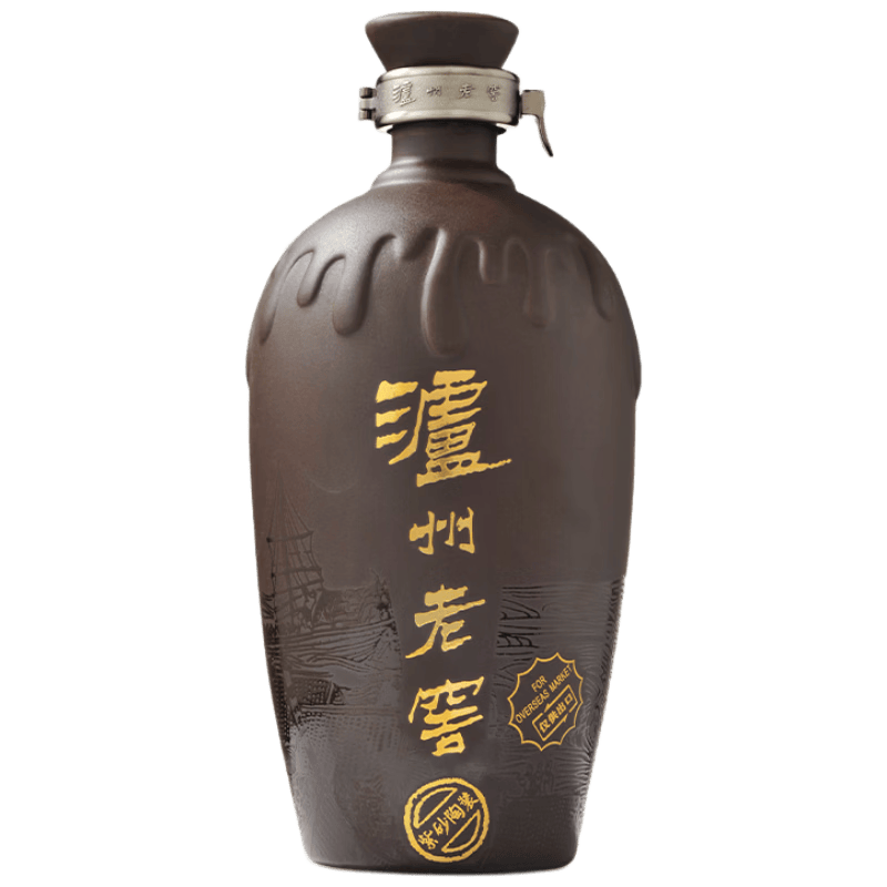 泸州老窖紫砂大曲陶装52度700ml单瓶装浓香型白酒出口版官方授权