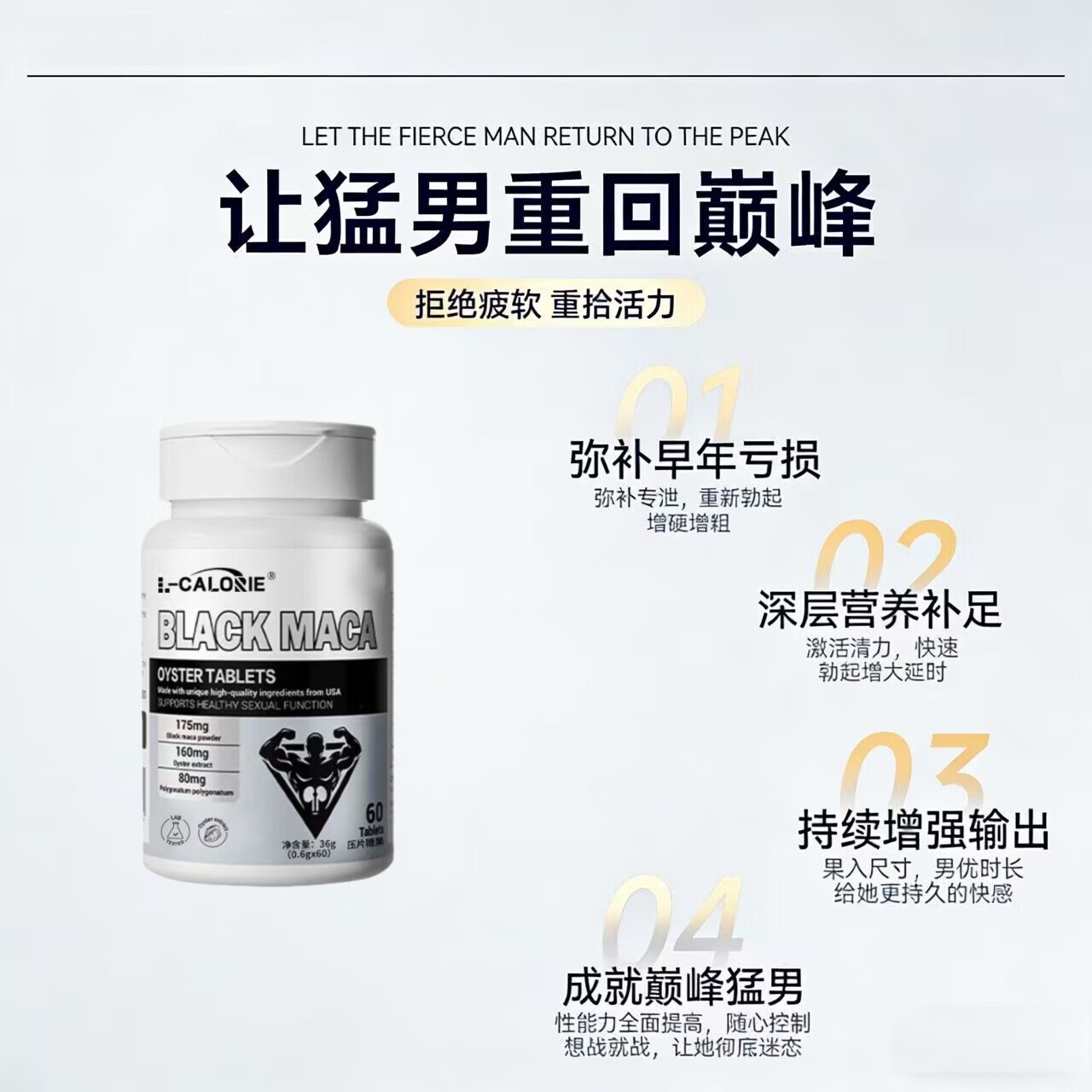 HZCK司美拉非10粒装进阶版盐酸司l美那非片中老年事前一粒王者归来 高端进阶一瓶装【重铸雄风】60粒 【官方甄选  京质保障】