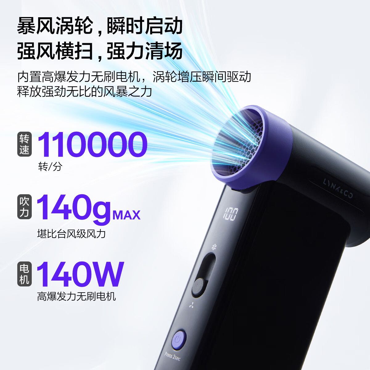 领克暴力风扇车载增压强力吹风机手持电脑吹尘机箱清灰吹水吹雪吹灰