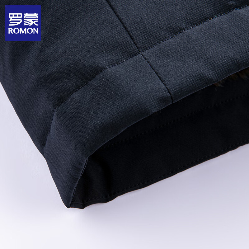 罗蒙（ROMON）可拆卸连帽羽绒服男外套2025冬季新款保暖加绒男士鸭绒男装上衣 黑色 XL (建议体重115-130斤)