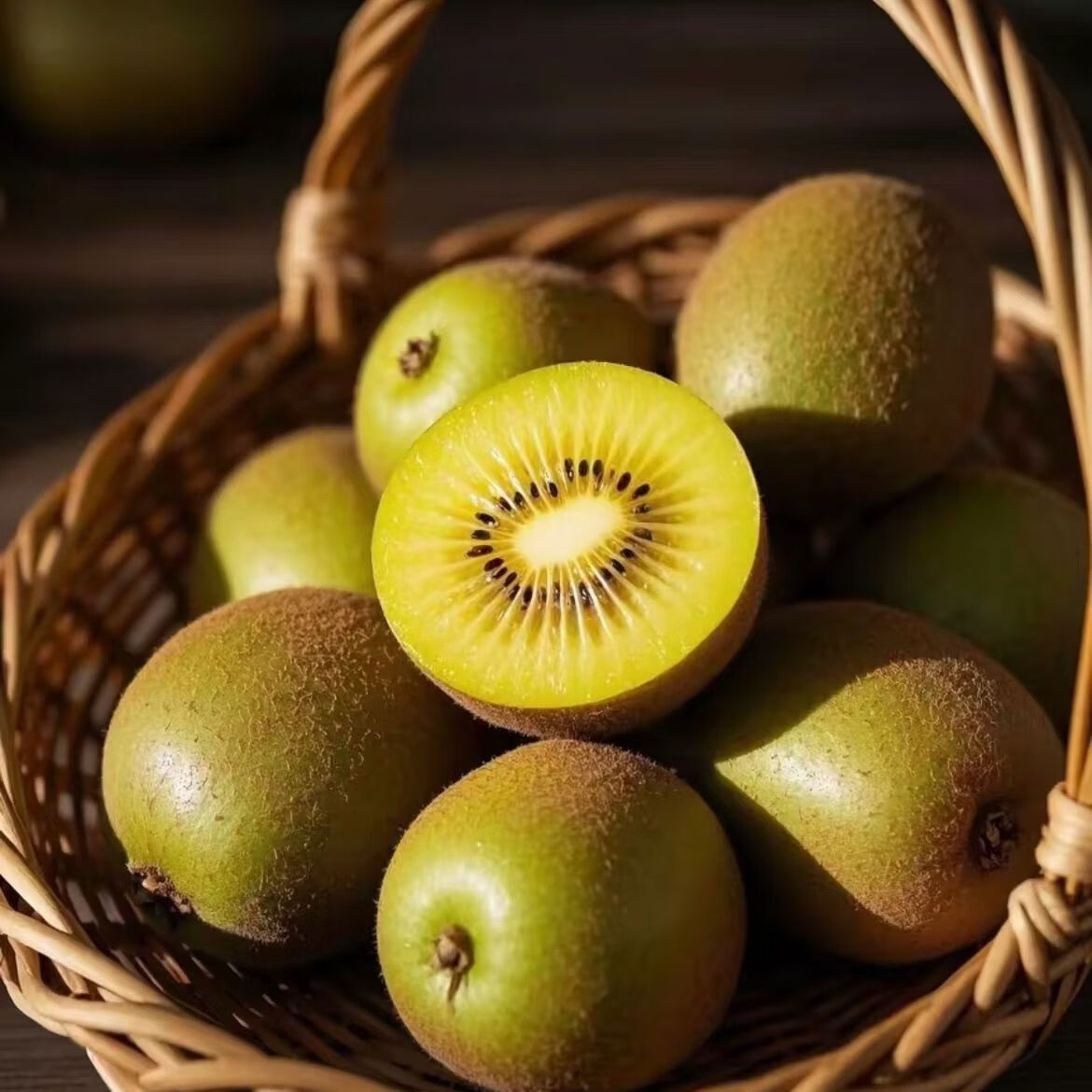 新货黄心猕猴桃四川孕妇水批发当季整箱新鲜非绿心奇异黄心 80g 80g-100g精选18枚中果