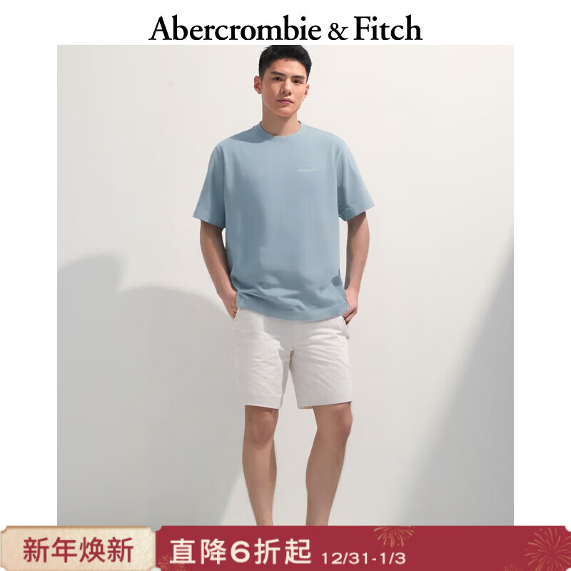 Abercrombie & Fitch��ʽ����LOGO����������ͷԲ�����T��25�ļ���װ123-5060 ��ɫ S (175/92A)155Ԫ����77.5Ԫ/����