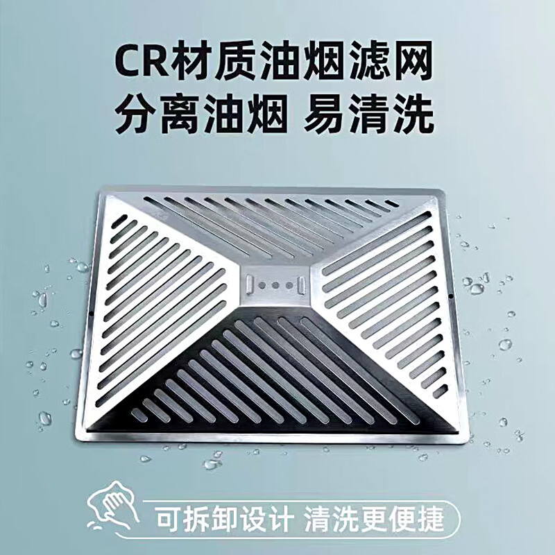 保力克出租屋简易安装油烟机大吸力抽油烟机家用厨房强力排油烟机顶侧双吸抽烟机 【基础款】201不锈钢7寸拢烟罩+【2米管】