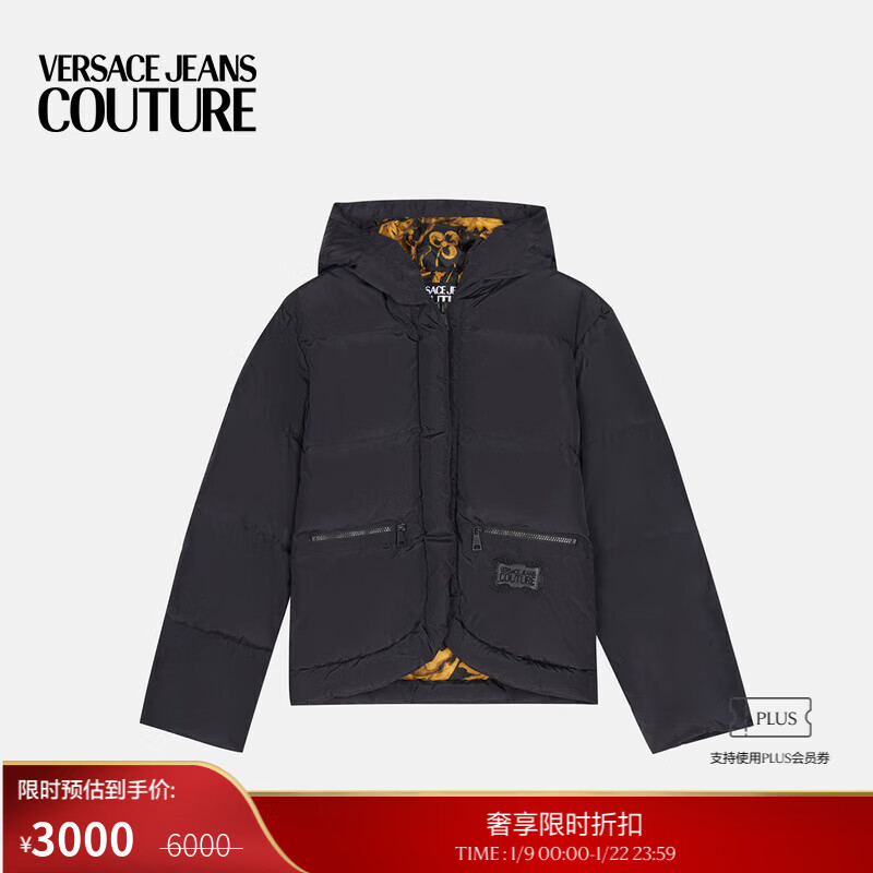 VERSACE JEANS COUTURE 【季末优惠】 女士羽绒服 E899-黑色 36