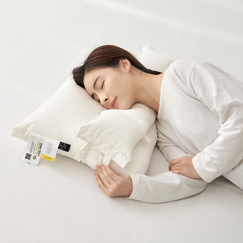 ROLAND LIVE全棉360度护肩护颈枕可拆卸一枕多用枕头家用枕芯48*74CM侧睡枕 TXA 360护肩颈枕 【一只装】 48*74cm【自然高度约13-15厘米】