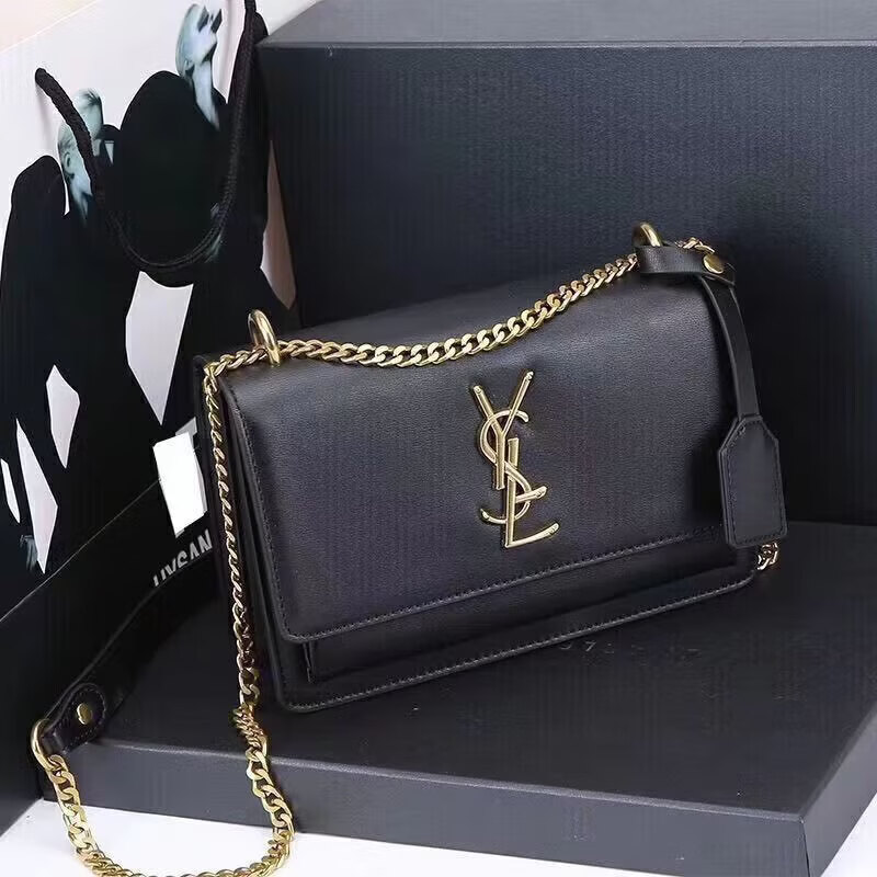 酷奇袋鼠轻奢包包女包单肩包新款时尚链条小方包百搭斜挎包生日礼物送女友 红金+礼盒包装