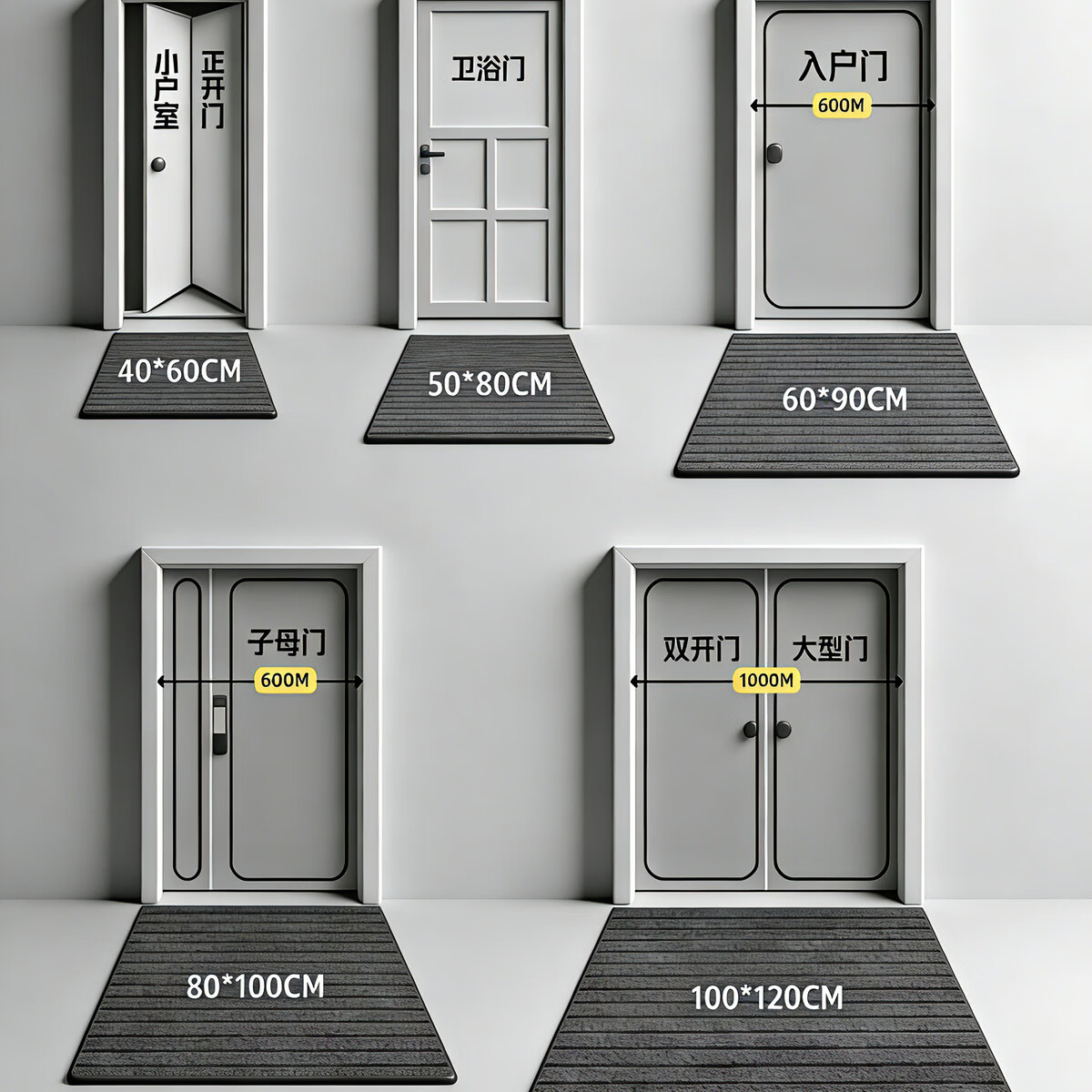 智宙A硅藻泥吸水地垫浴室卫生间门口进门入户防滑脚垫子洗手间厕所地 马年地垫 01[ 橡胶底防滑] 40x60cm