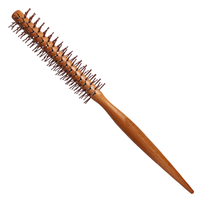 鋼夫卷發(fā)梳子男女發(fā)型造型梳理發(fā)梳卷發(fā)器內(nèi)扣豬鬃毛卷梳空氣劉海滾梳 發(fā)根滾梳-長(zhǎng)柄小號(hào)