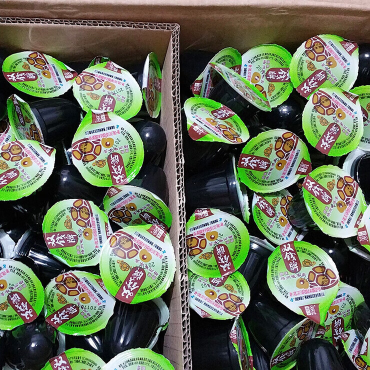 双钱牌广西梧州正宗双钱牌龟苓膏 啫喱杯散装原味红豆味即食小 2斤原味 2斤原味